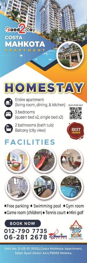 Good2Stay Apartment 6-8Pax L 3R2B L 2 Parking L Coway Water L Unifi I Swimming Pool Malacca Luaran gambar